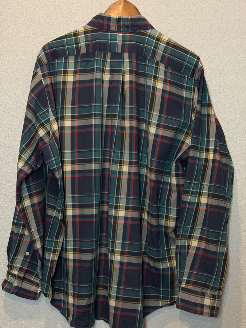 Ralph Lauren Classic Fit Plaid Button Down Shirt XL Cotton Pony Logo Preppy - Picture 4 of 8